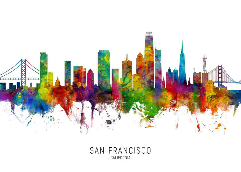 San Francisco skyline multicolour