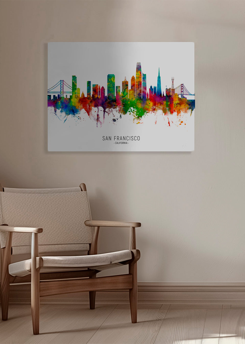 San Francisco skyline multicolour