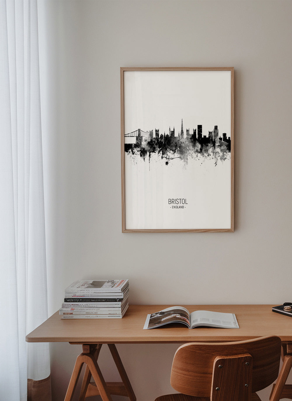 Bristol skyline black and white