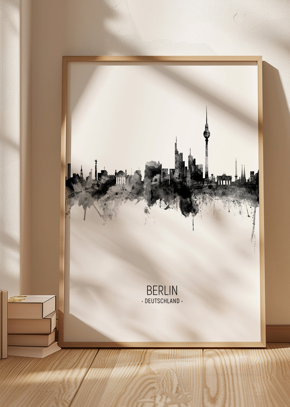 Berlin skyline black and white