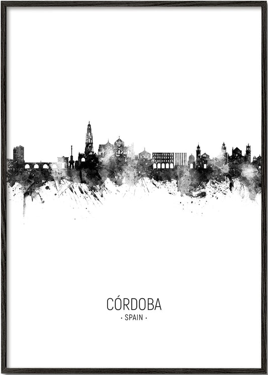 Córdoba skyline black and white