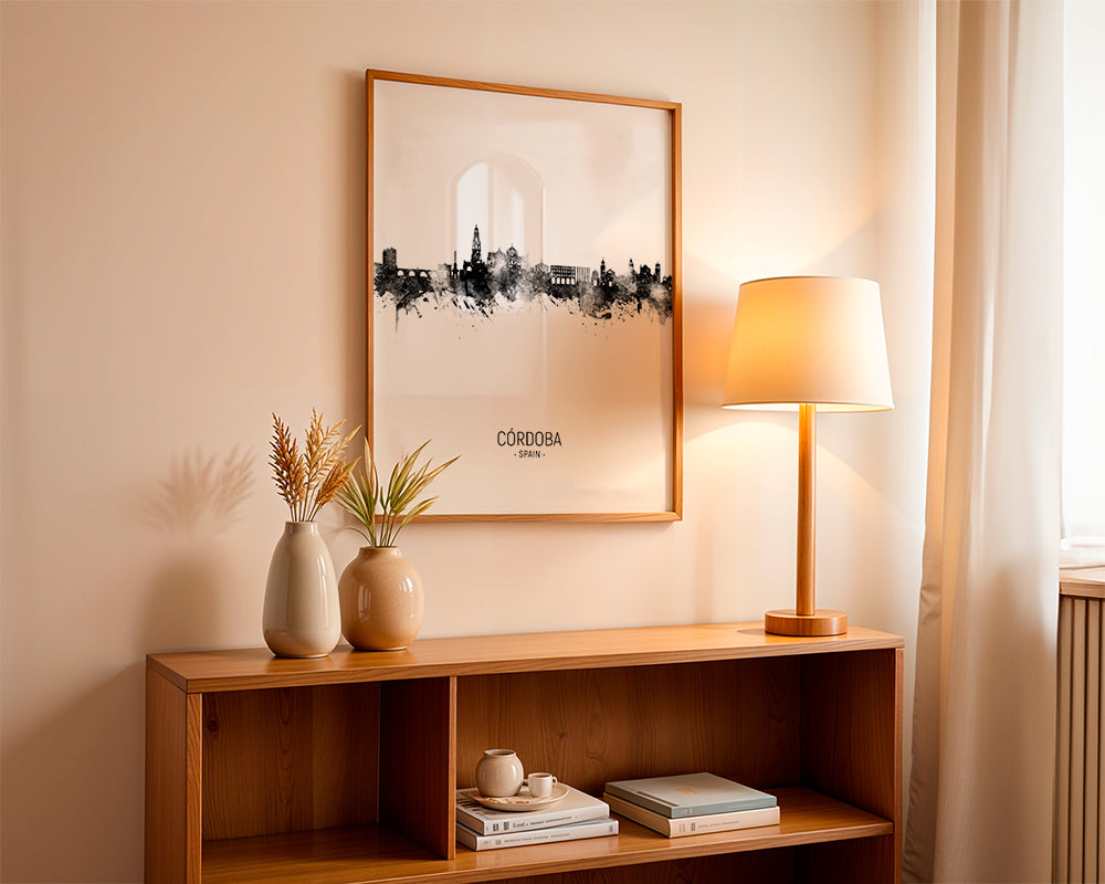 Córdoba skyline black and white