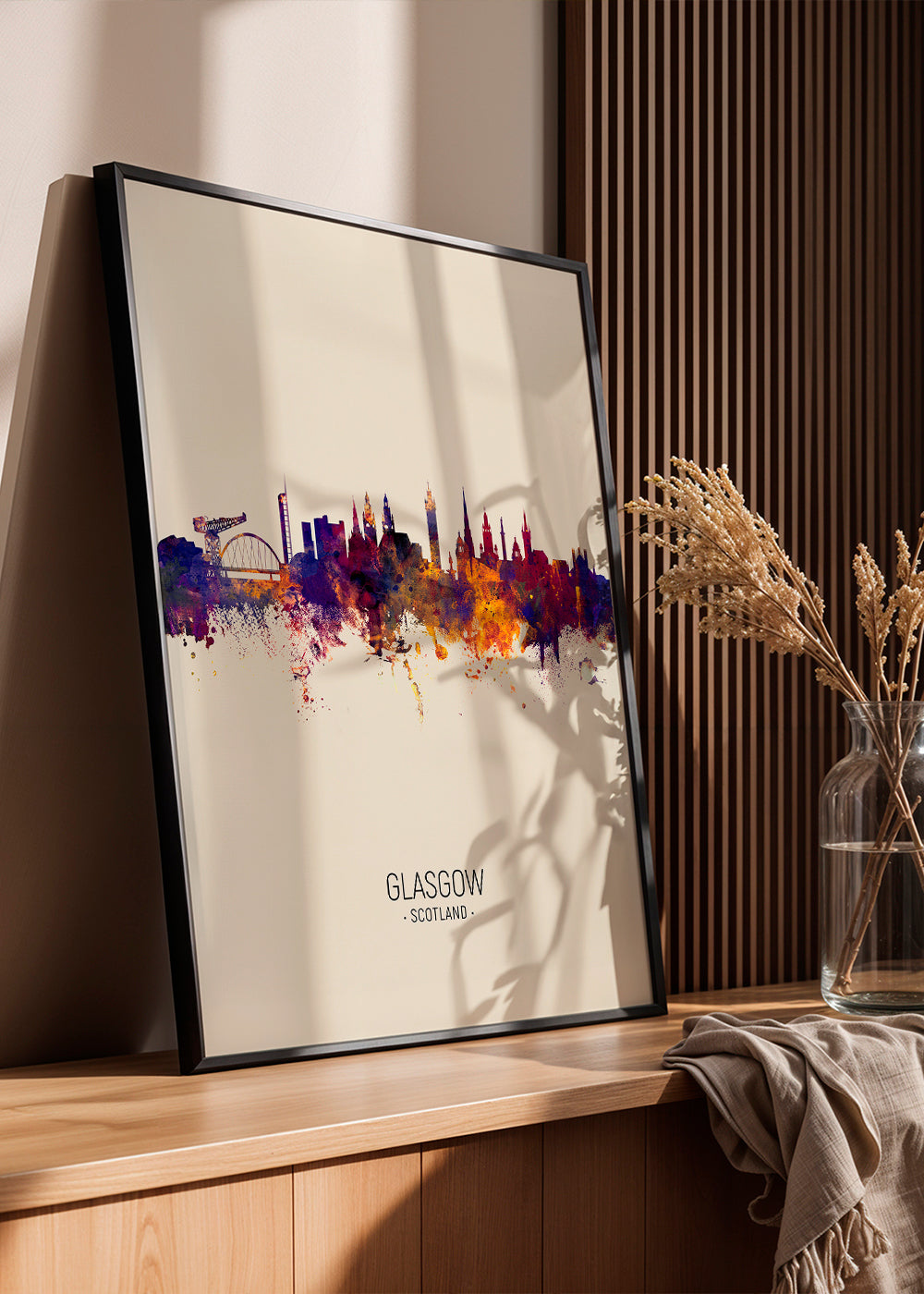 Glasgow skyline beige