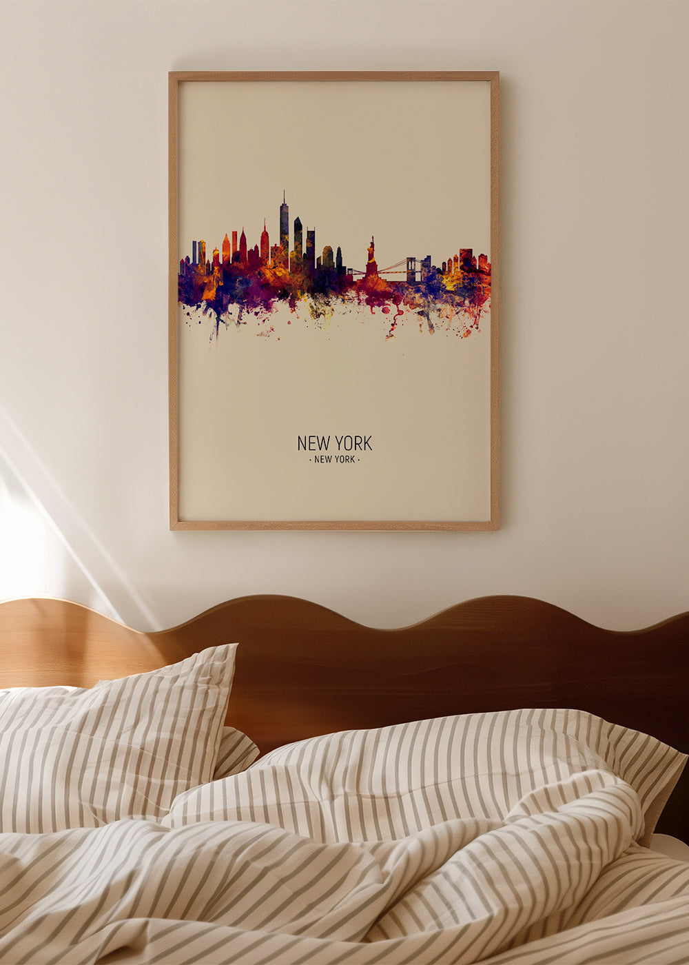 New York skyline beige