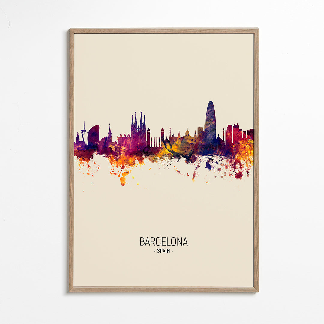 Barcelona skyline beige