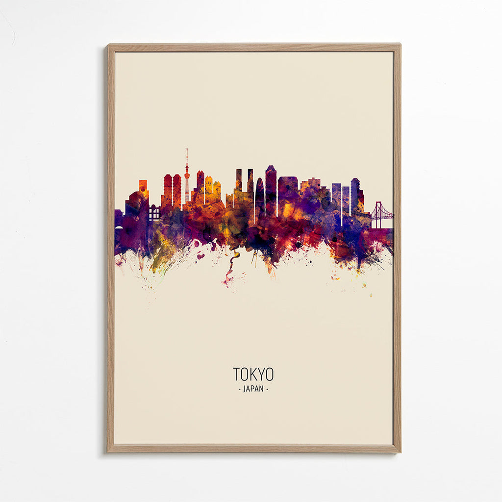 Tokyo skyline beige