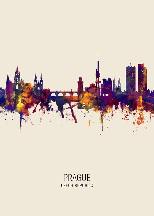 Prague skyline beige