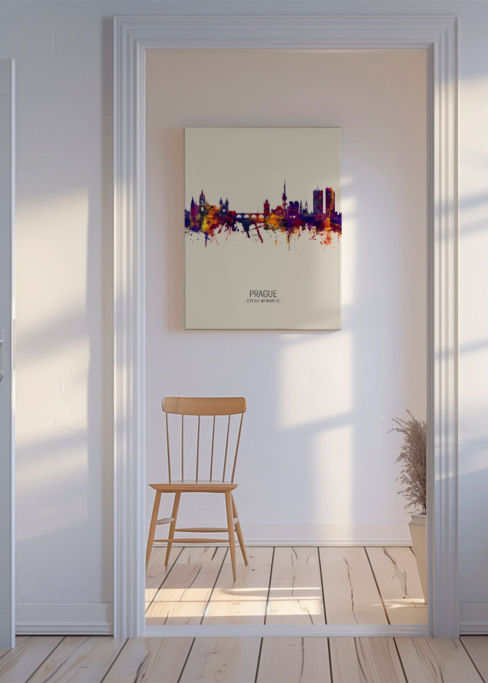 Prague skyline beige