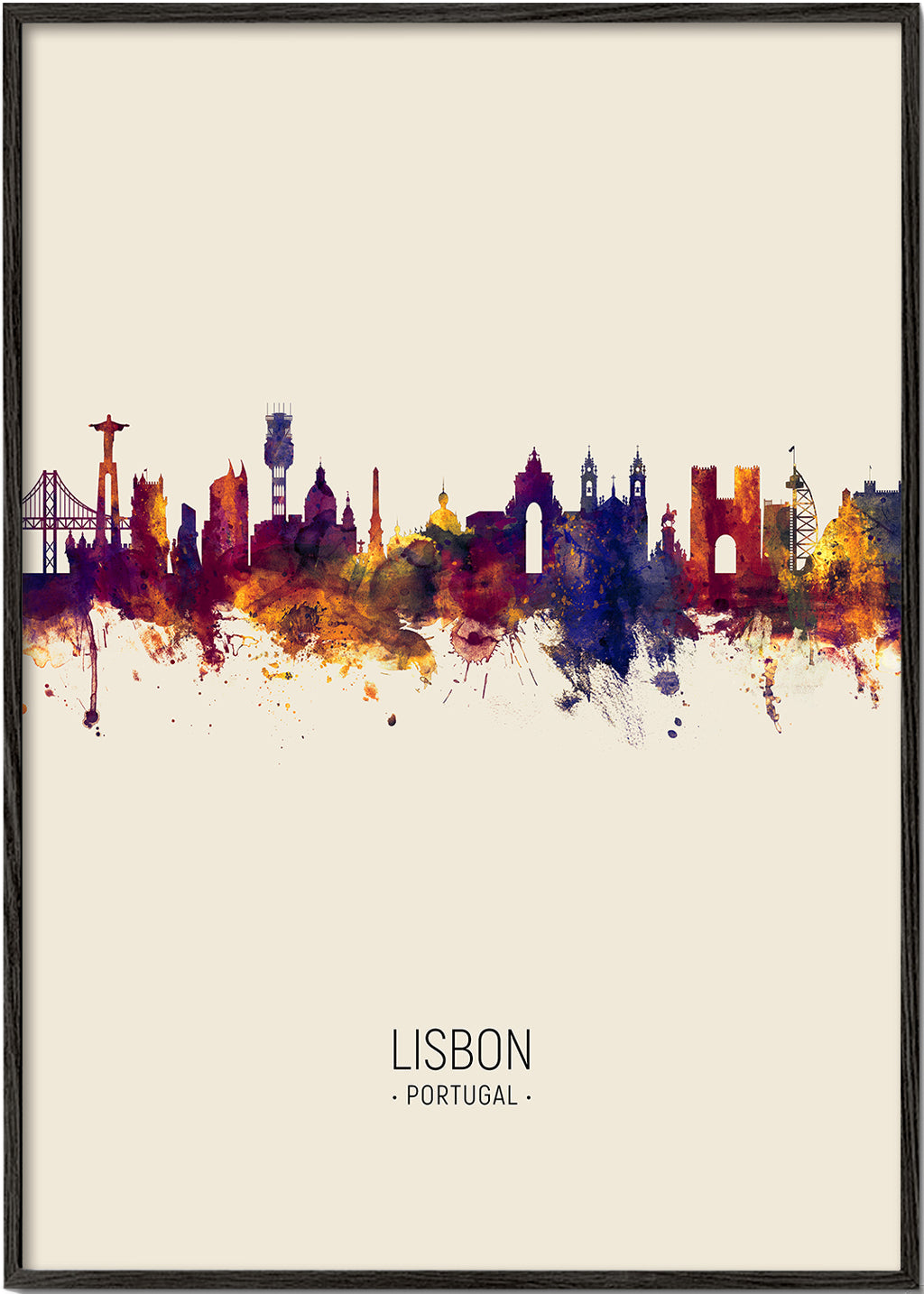 Lisbon skyline beige