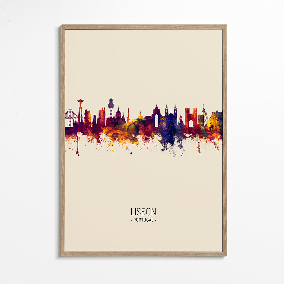 Lisbon skyline beige