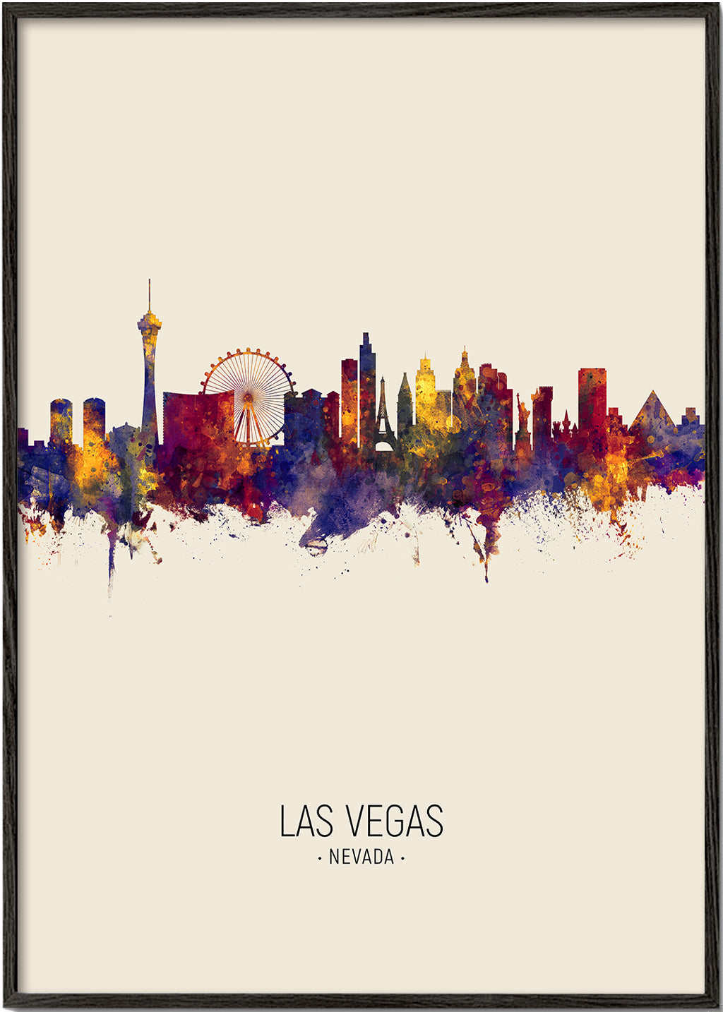 Las Vegas skyline beige