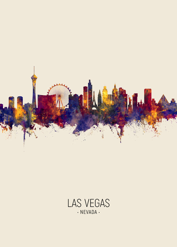 Las Vegas skyline beige