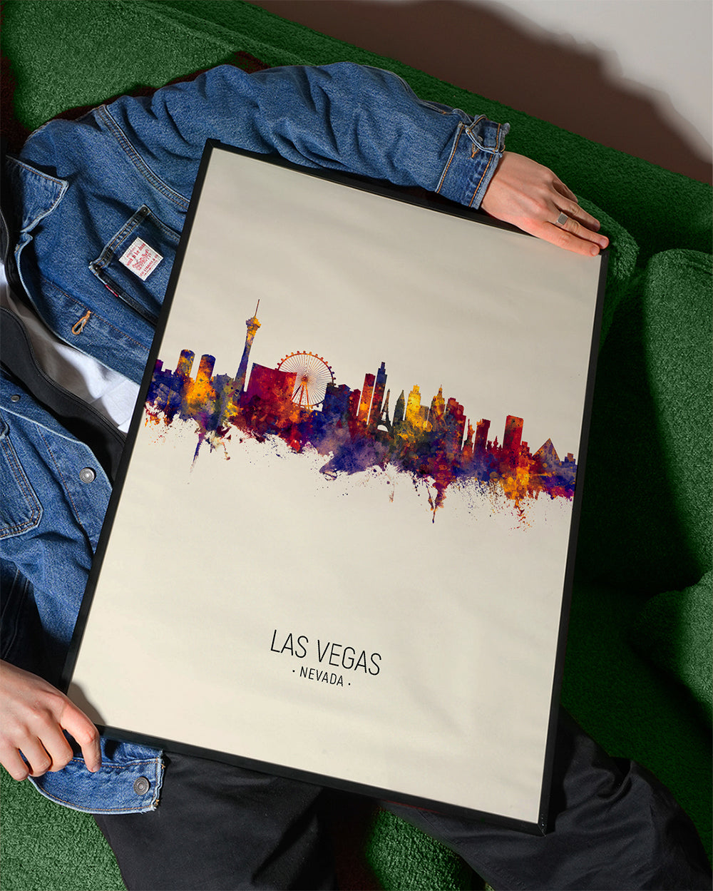 Las Vegas skyline beige