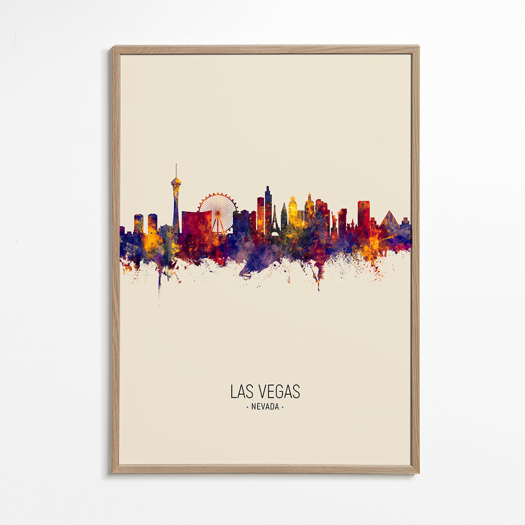 Las Vegas skyline beige