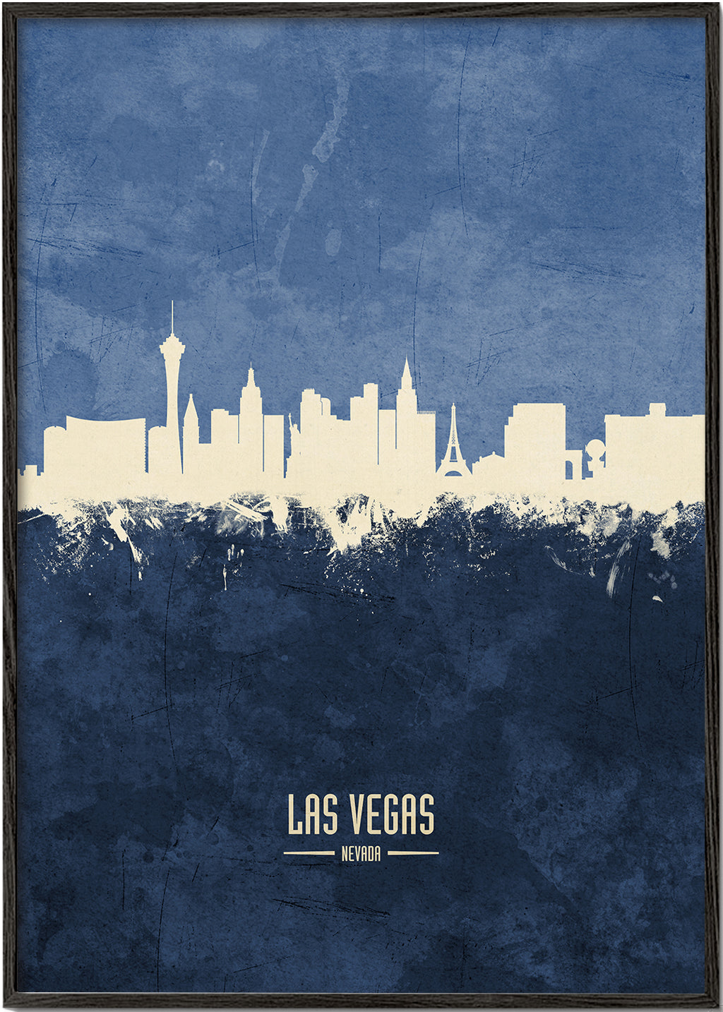 Las Vegas skyline blue