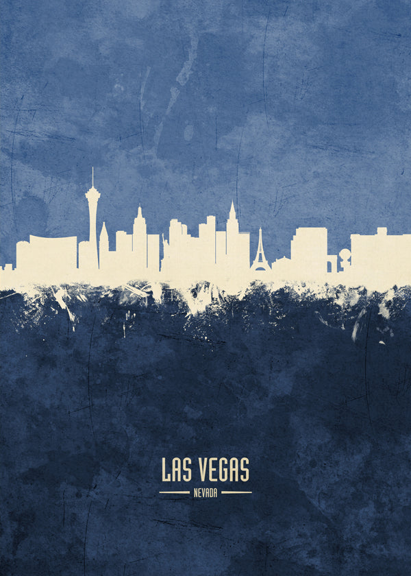 Las Vegas skyline blue