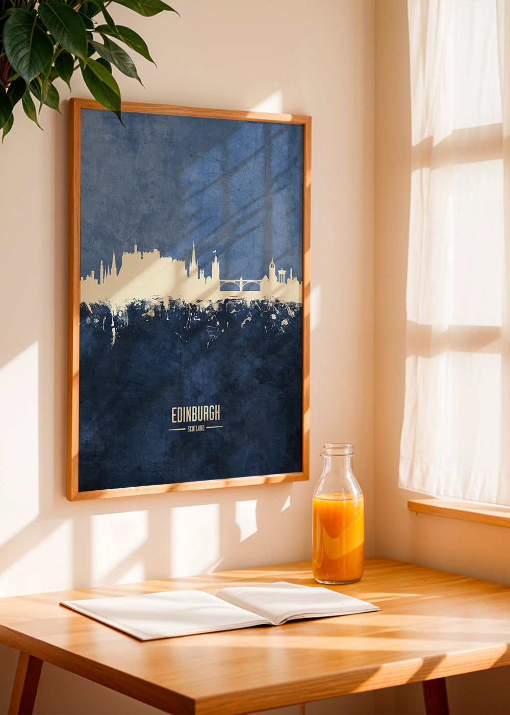 Edinburgh skyline blue