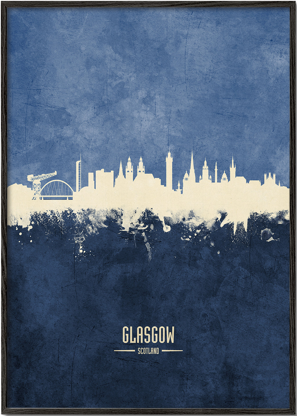 Glasgow skyline blue