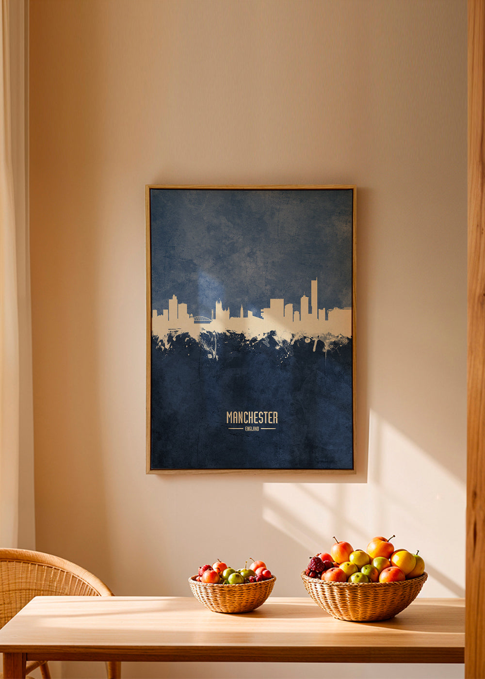 Manchester skyline blue