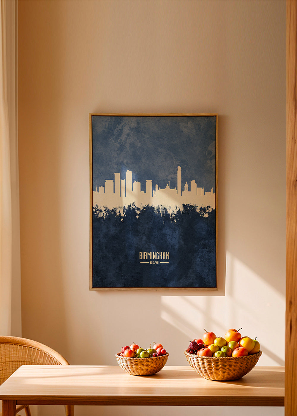 Birmingham skyline blue