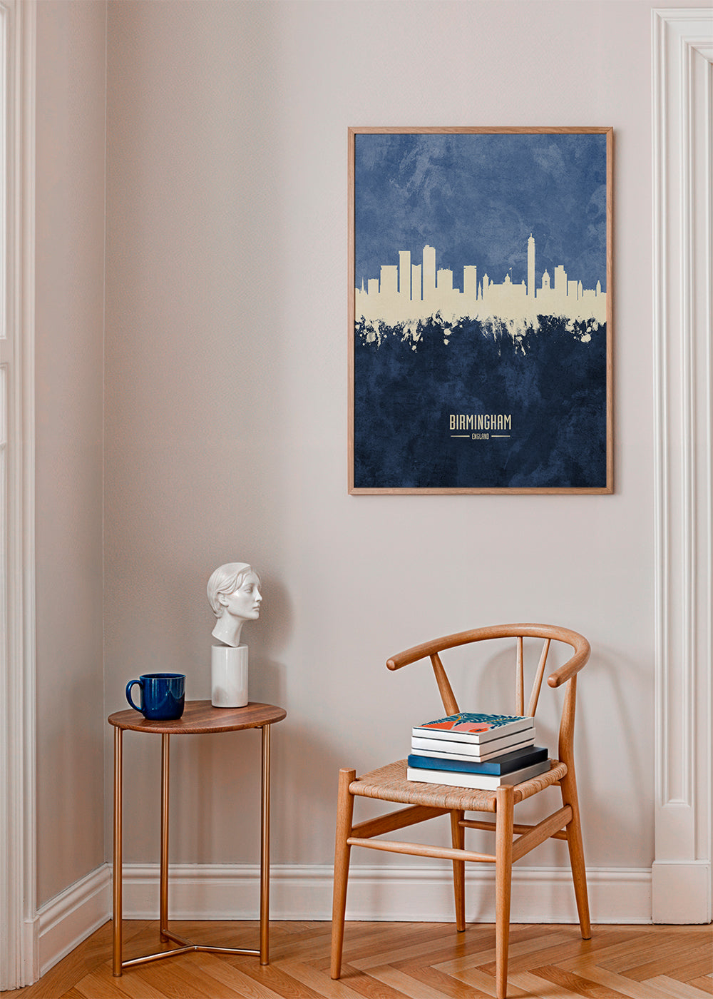 Birmingham skyline blue