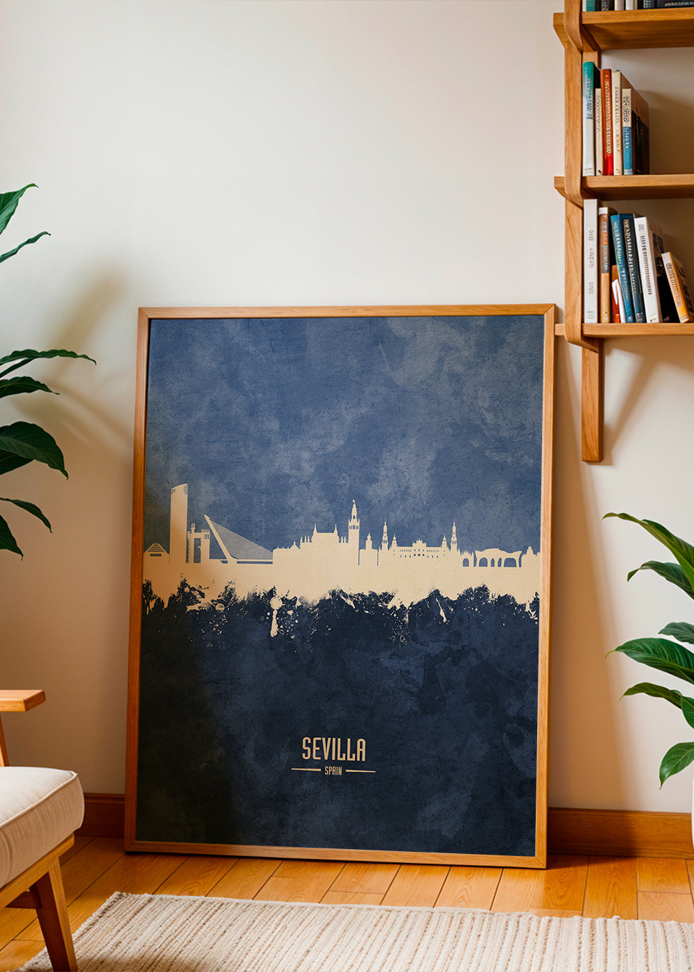 Sevilla skyline blue