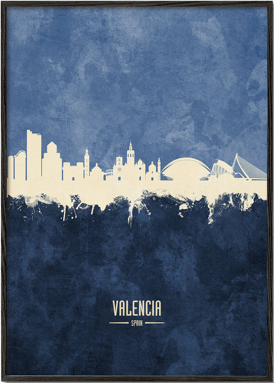 Valencia skyline blue
