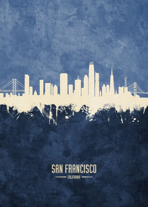 San Francisco skyline blue