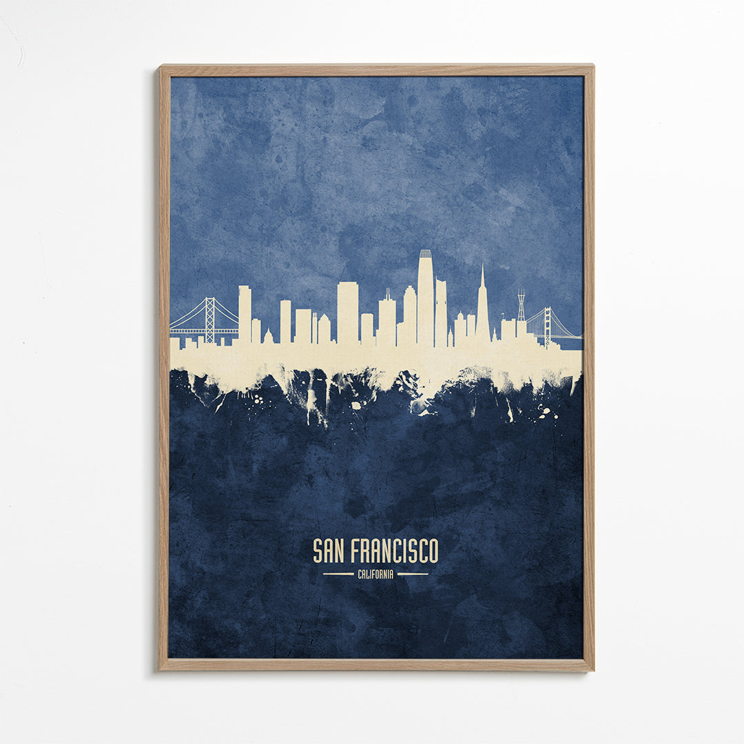 San Francisco skyline blue