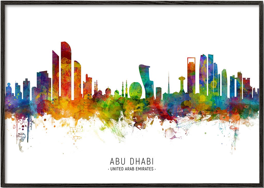 Abu Dhabi Skyline multicolour