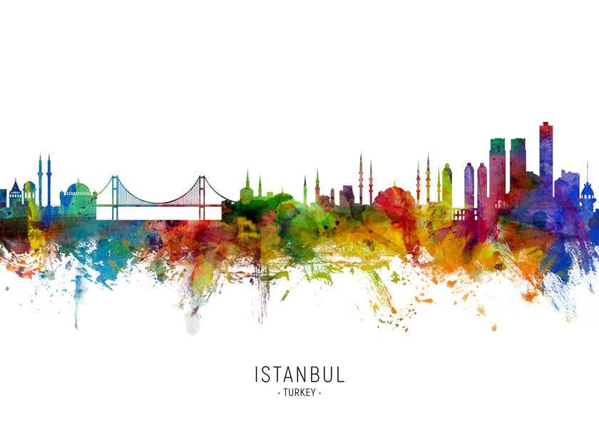 Istanbul Skyline multicolour