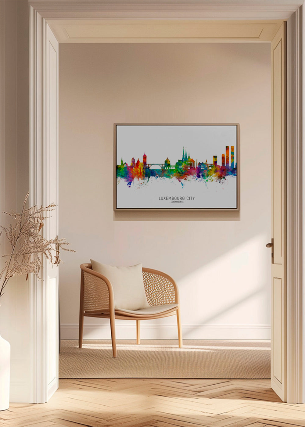 Luxembourg City Skyline multicolour