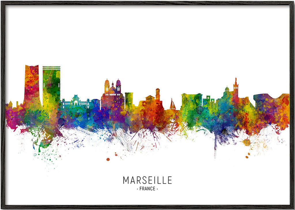 Marseille Skyline multicolour