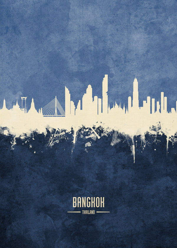 Bangkok Skyline blue