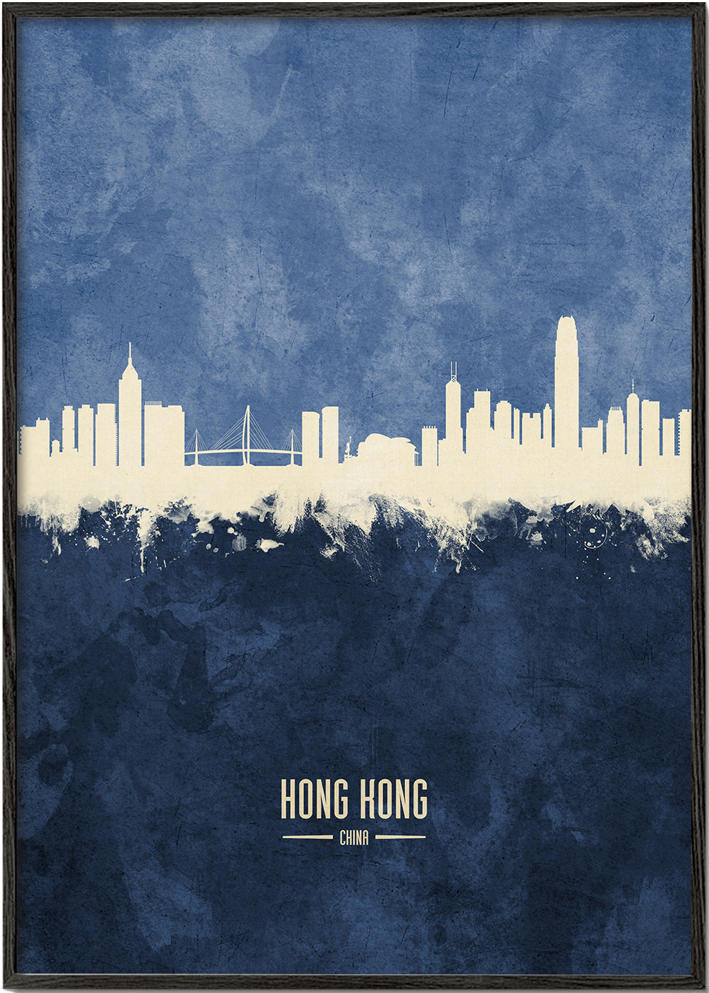 Hong Kong Skyline blue