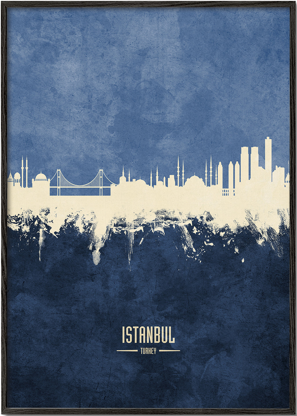 Istanbul Skyline blue