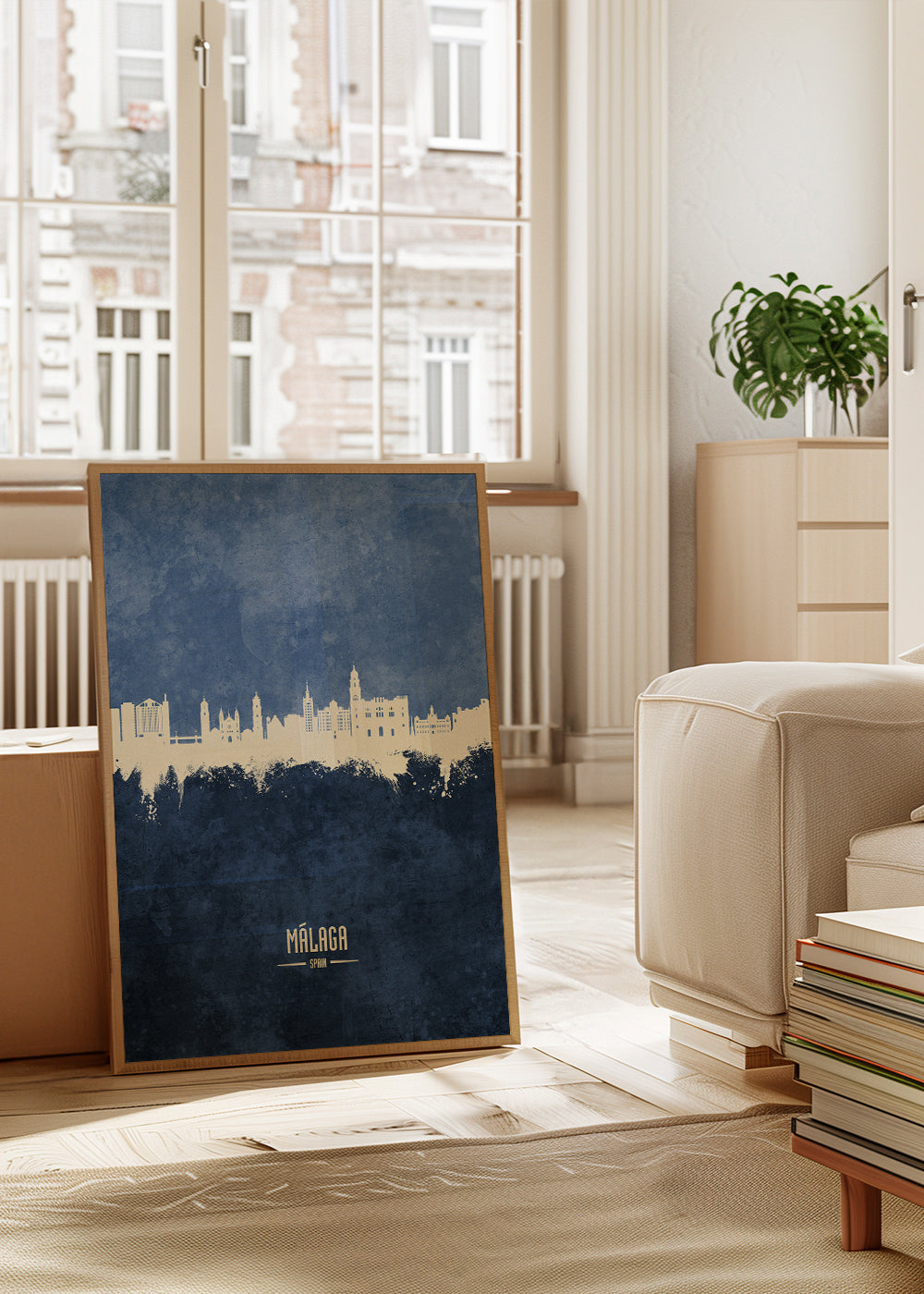 Málaga Skyline blue