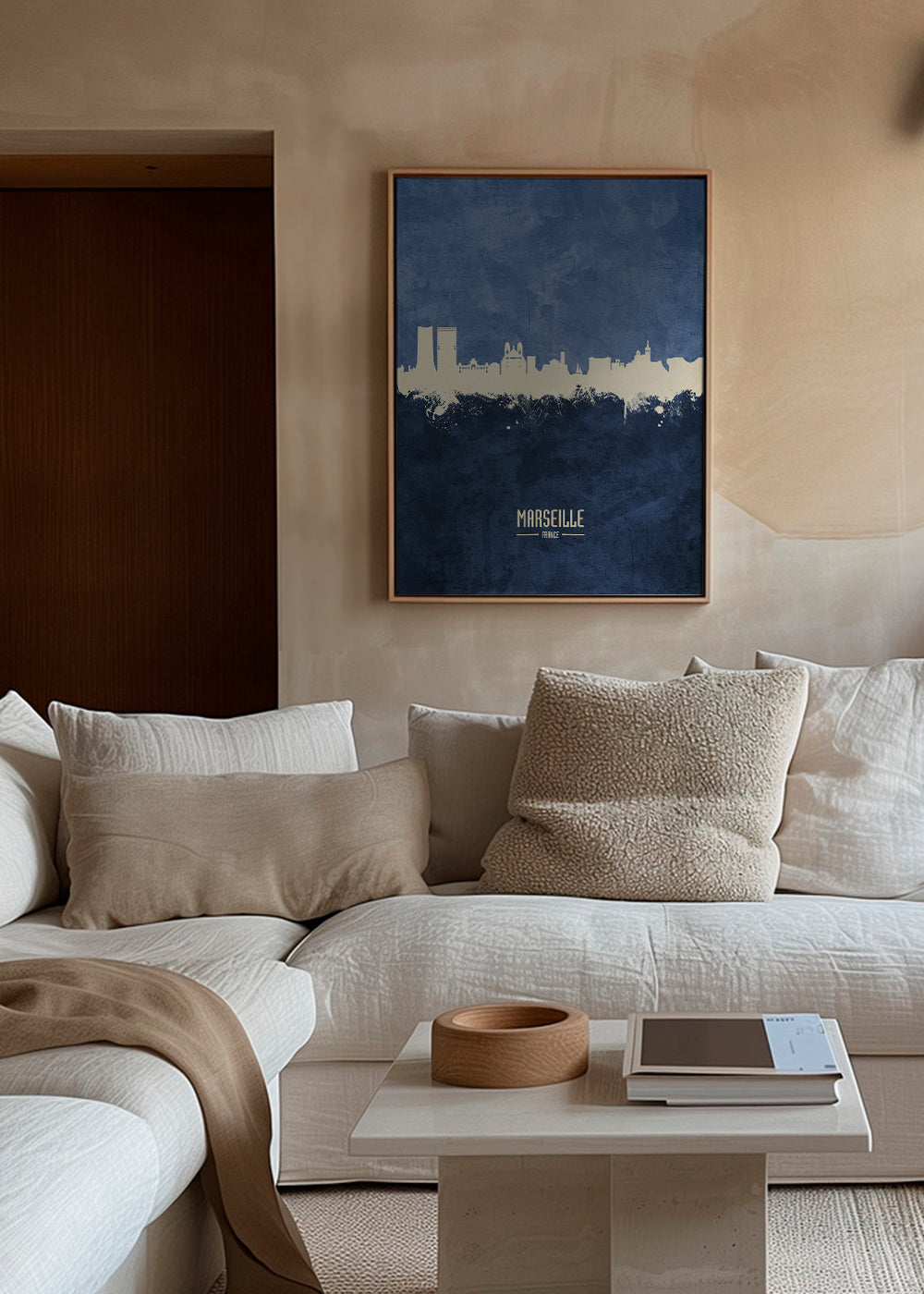 Marseille Skyline blue