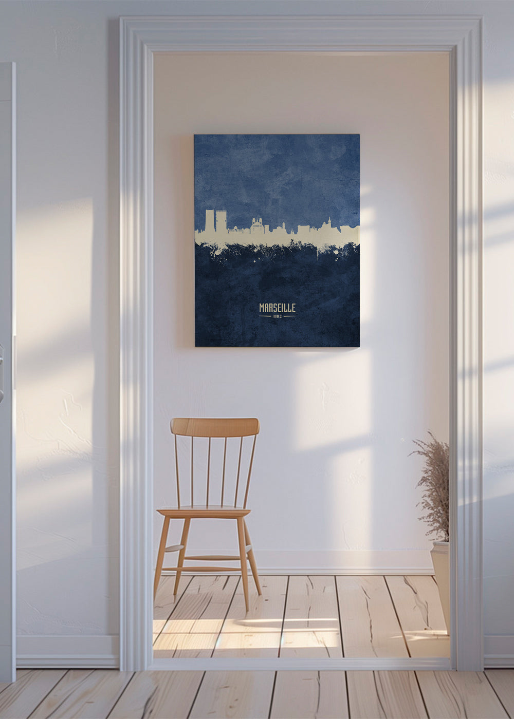 Marseille Skyline blue