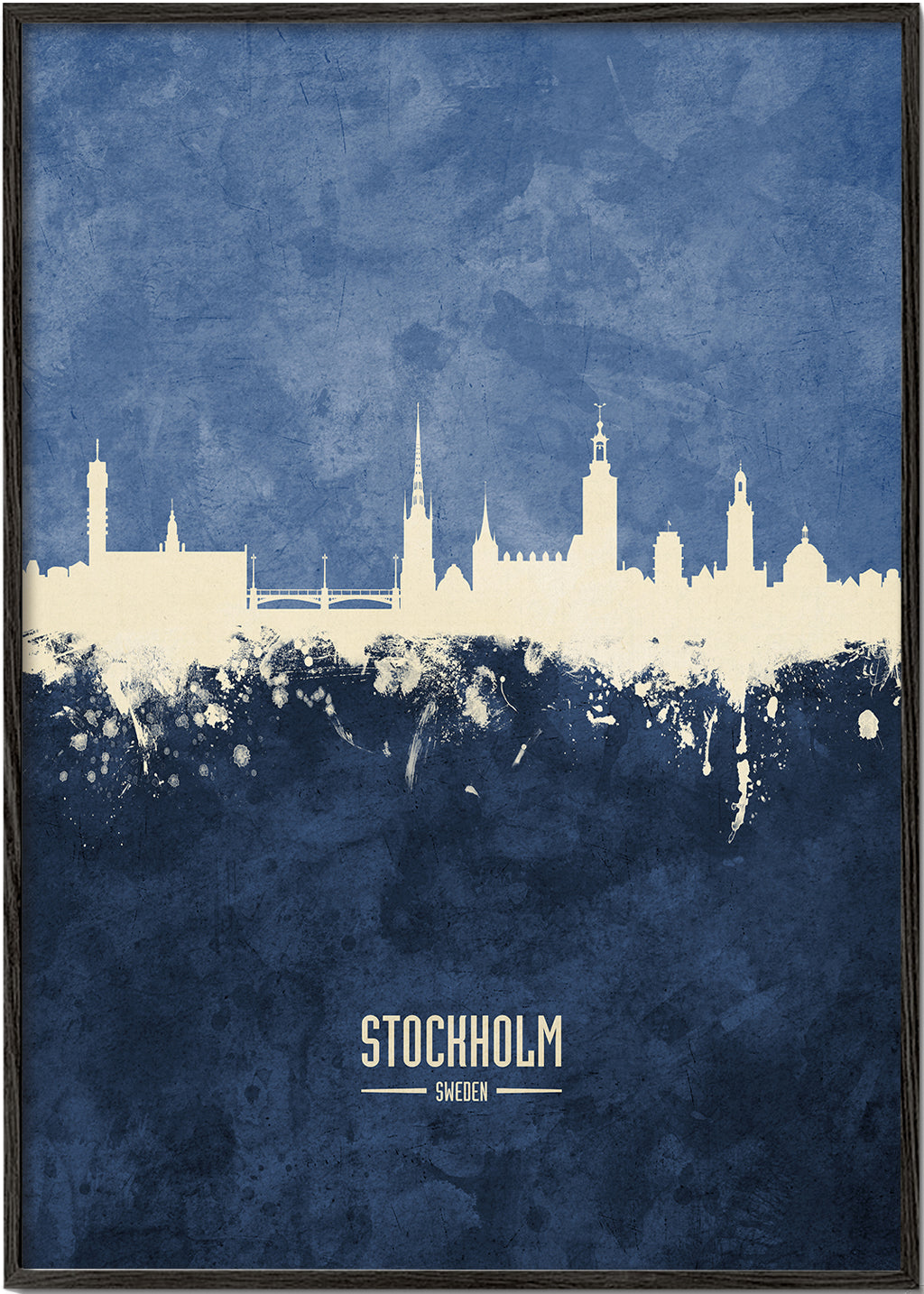 Stockholm Skyline blue