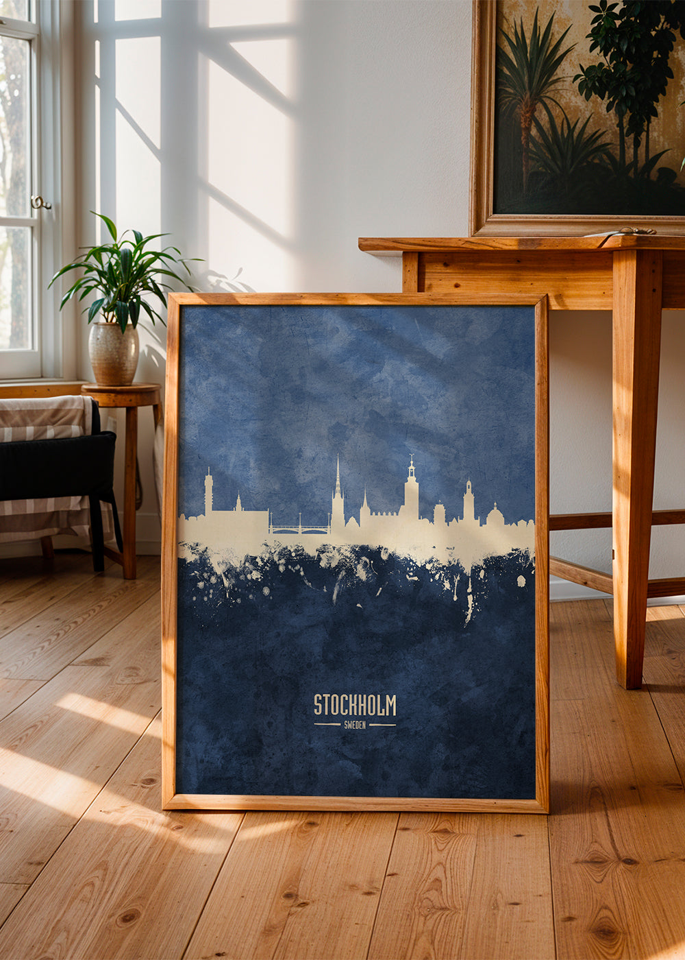 Stockholm Skyline blue