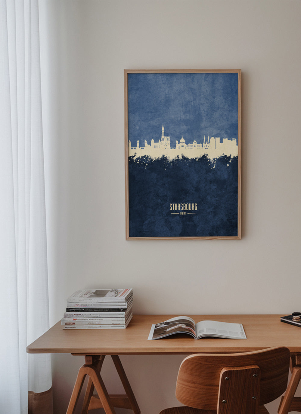 Strasbourg Skyline blue