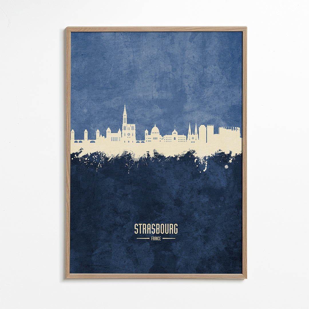 Strasbourg Skyline blue