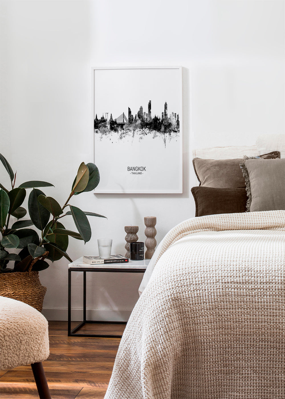 Bangkok Skyline black and white