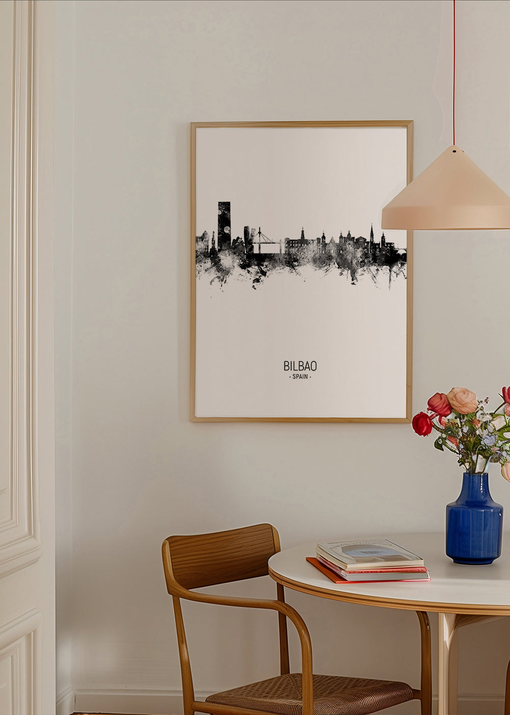Bilbao Skyline black and white