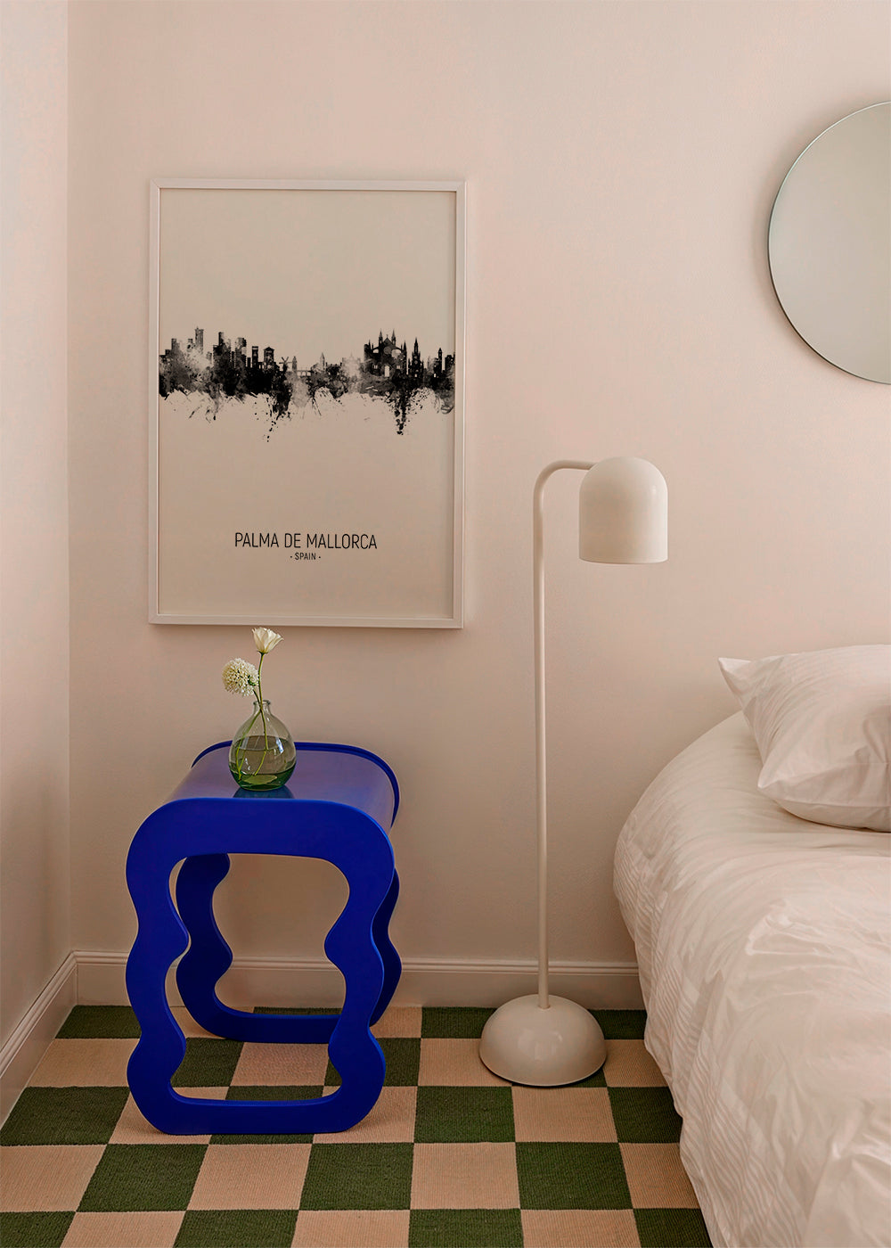 Palma de Mallorca Skyline black and white