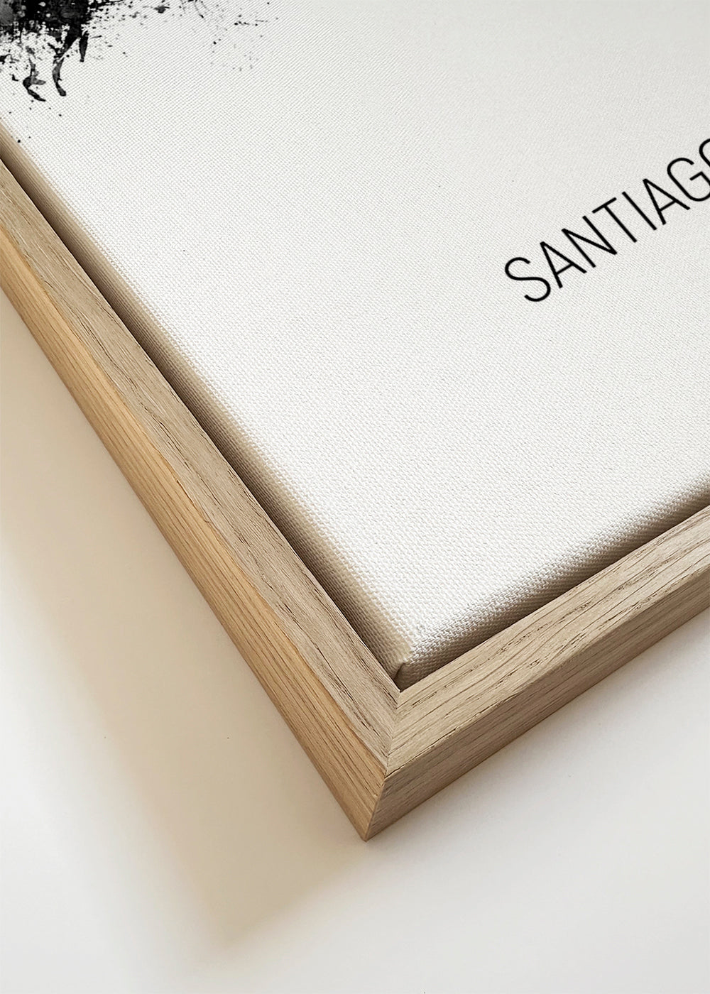 Santiago de Chile Skyline black and white