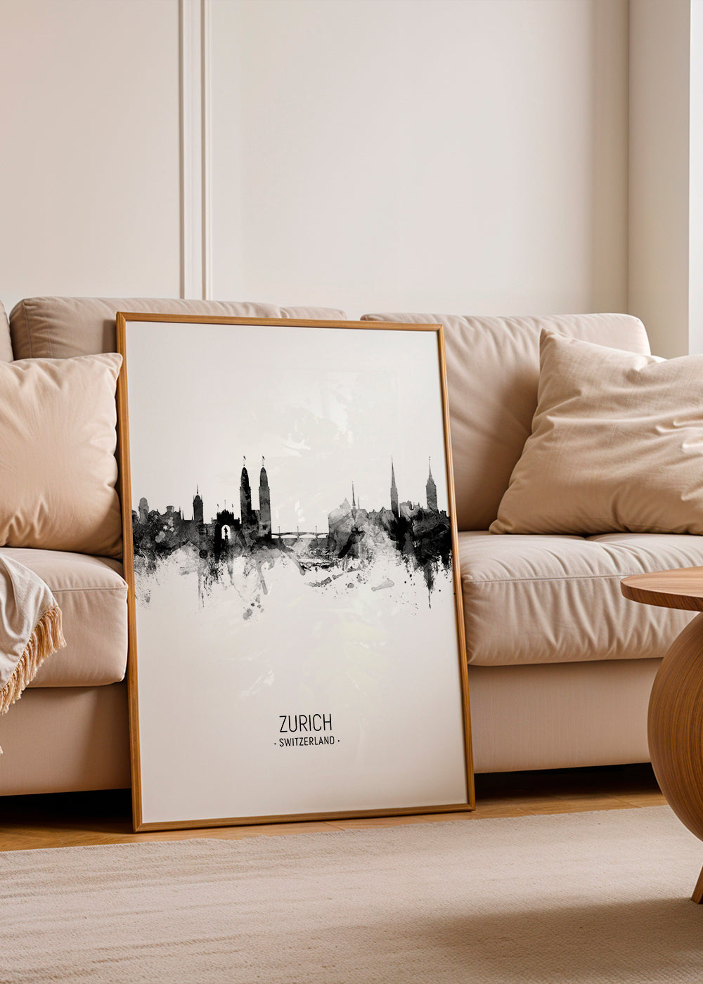 Zurich Skyline black and white