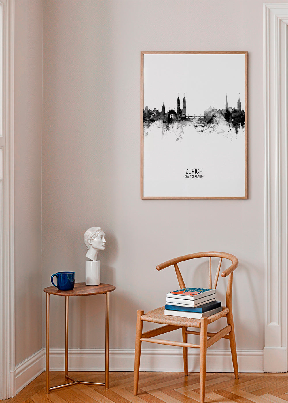 Zurich Skyline black and white