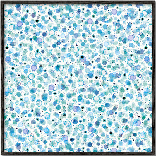 Cosmic Bubbles Blue Square